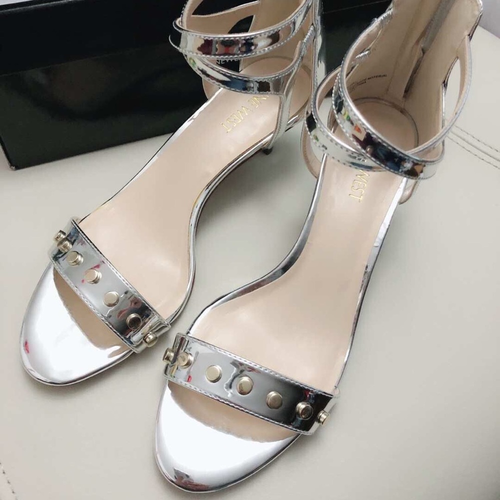 Nine West silver sandals